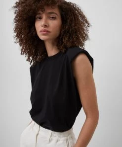 French Connection Shoulder Pad Jersey Tank Top