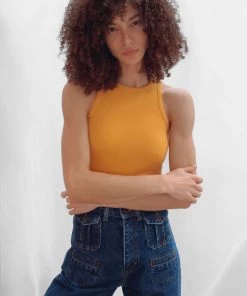 French Connection Rasha Ribbed Jersey Tank Top