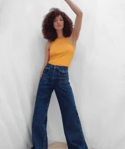 French Connection Rasha Ribbed Jersey Tank Top