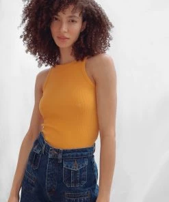 French Connection Rasha Ribbed Jersey Tank Top