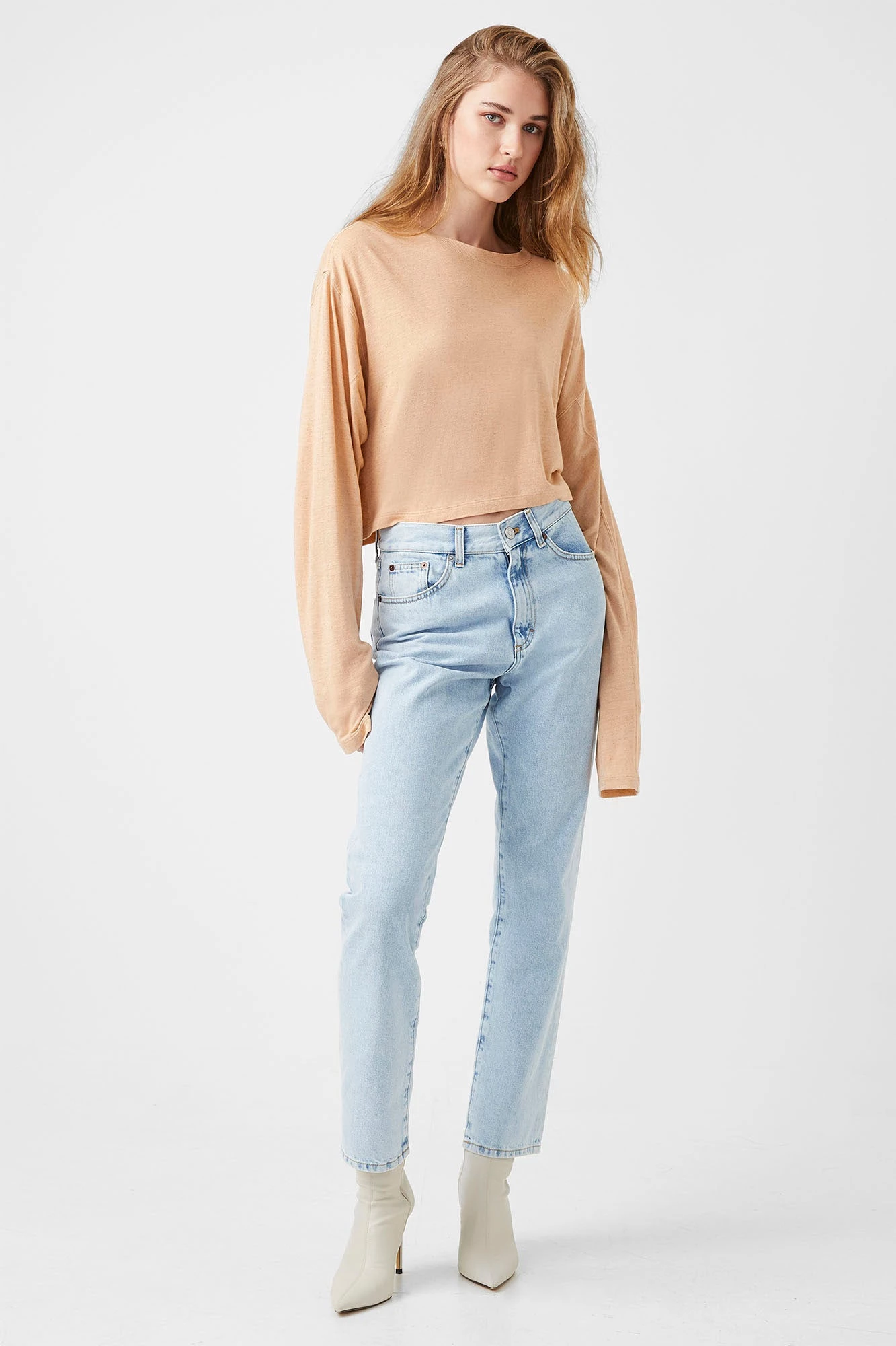 French Connection Tassa Linen Jersey Top Sale 4 French Connection Tassa Linen Jersey Top Sale