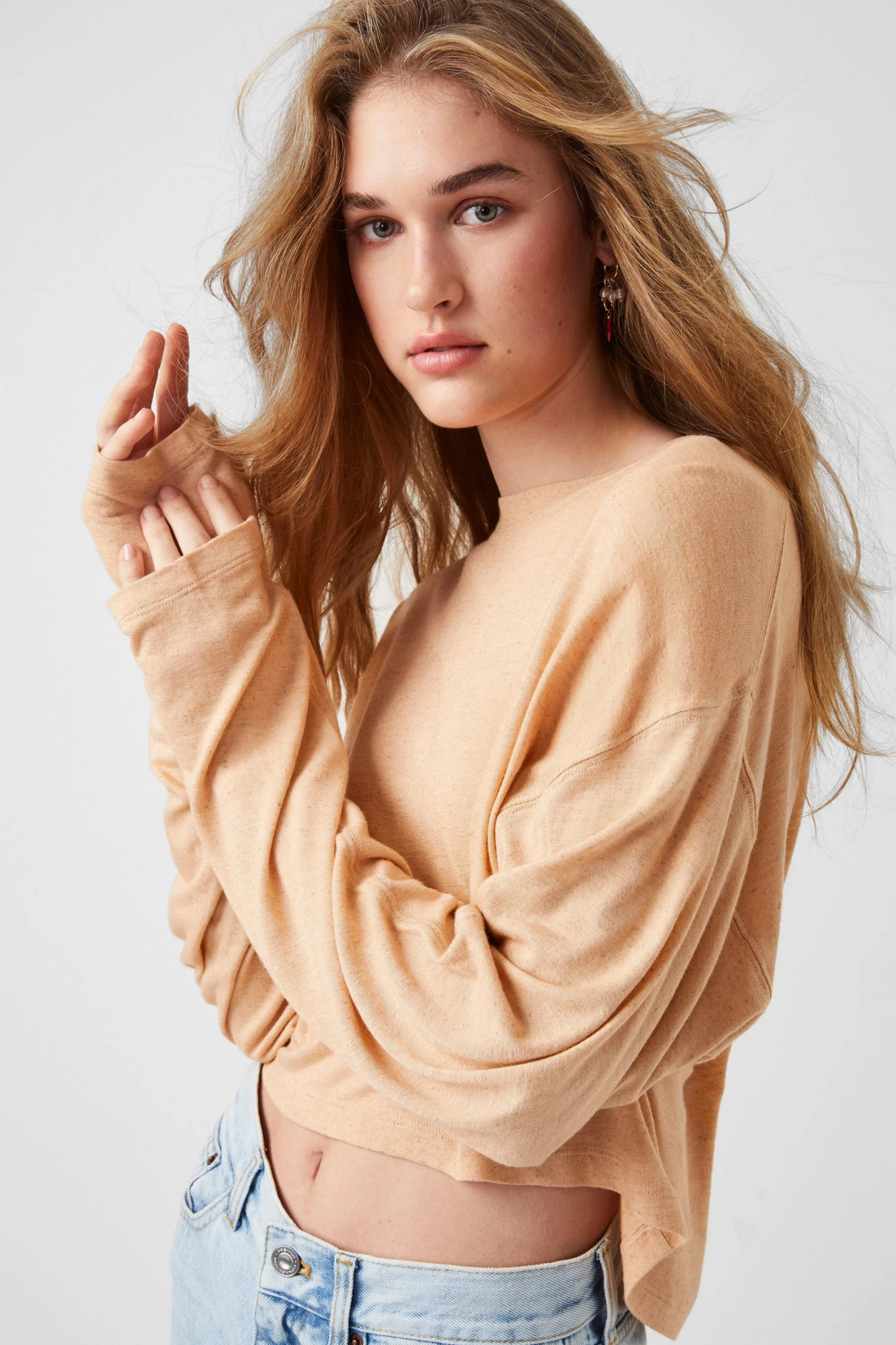 French Connection Tassa Linen Jersey Top Sale 3 French Connection Tassa Linen Jersey Top Sale