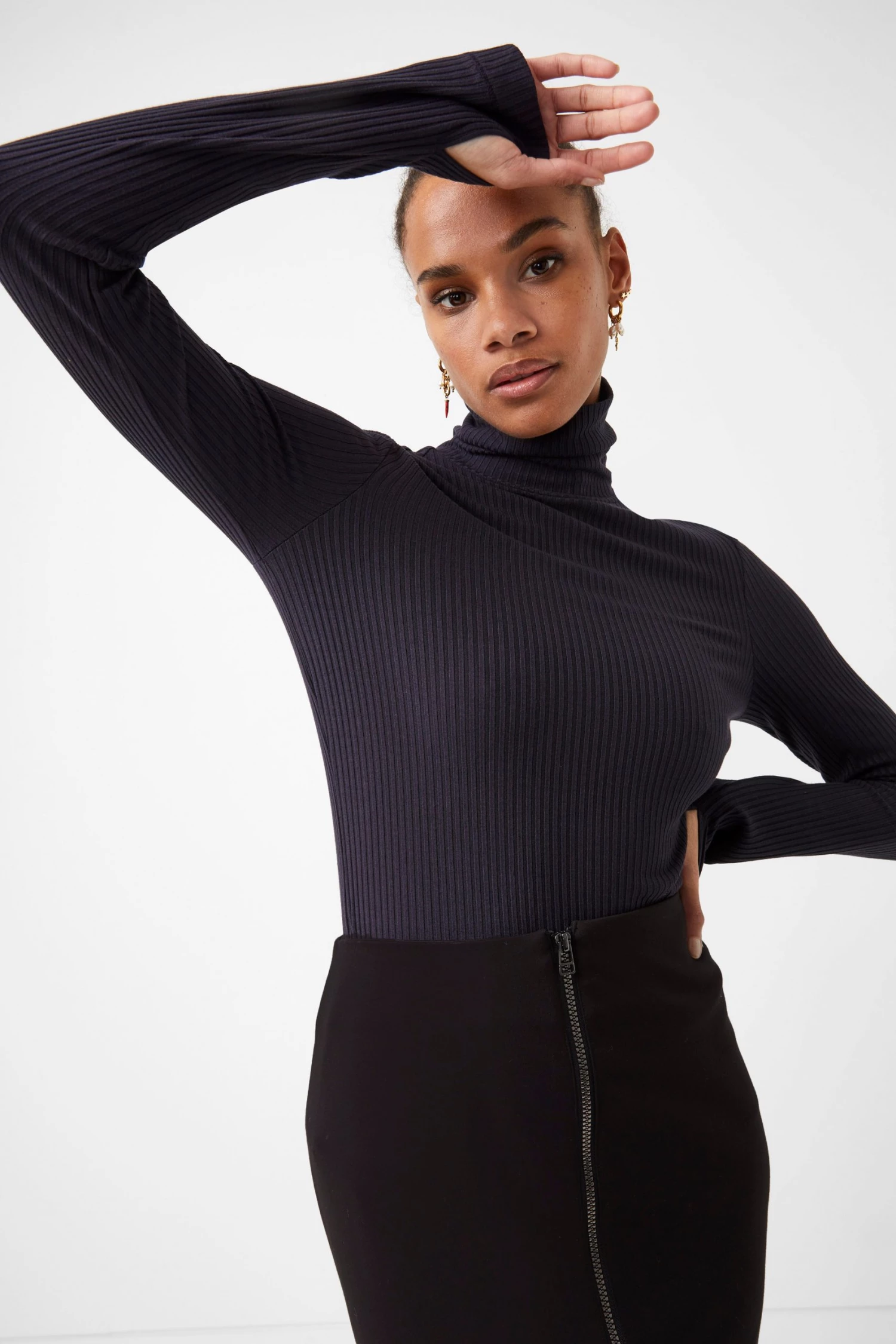 French Connection Sale Talie Modal Jersey High-Neck Top 3 French Connection Sale Talie Modal Jersey High-Neck Top