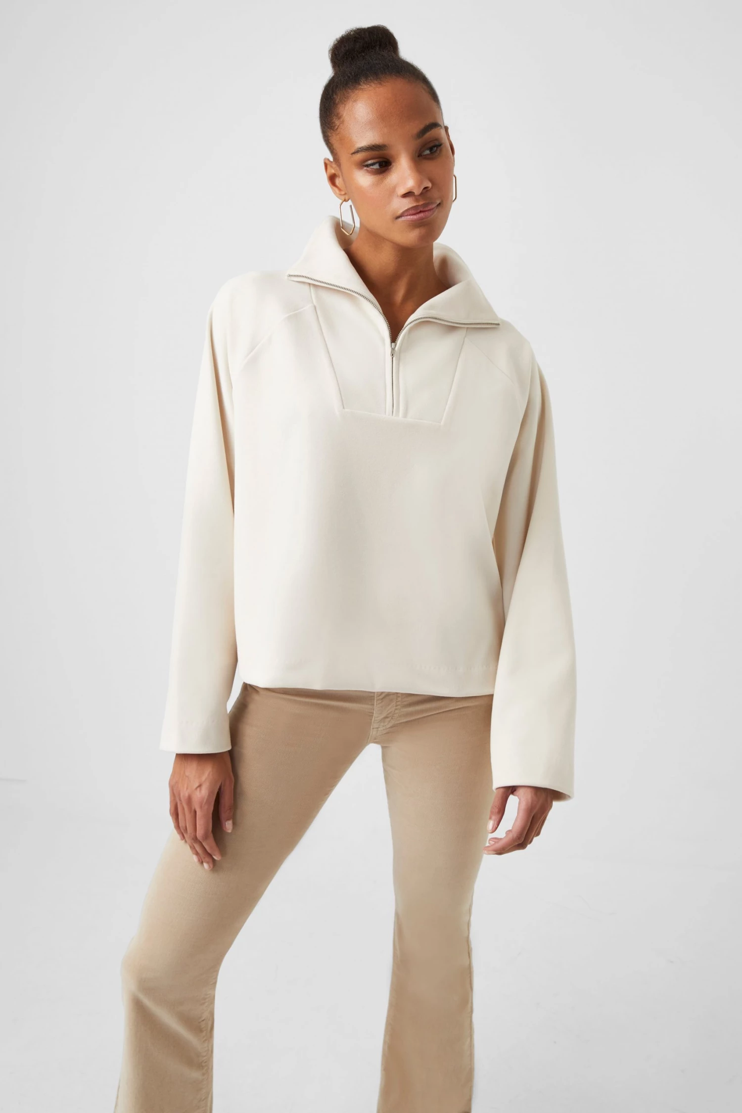 French Connection Sale Vilma Jersey Half-Zip Raglan Top 3 French Connection Sale Vilma Jersey Half-Zip Raglan Top