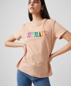 French Connection Humain Organic Boyfit T-Shirt Sale