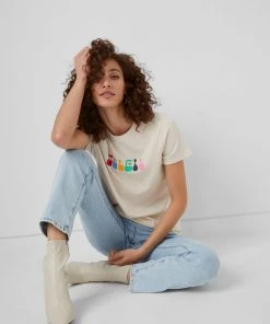 French Connection Sale Soleil Organic Boyfit T-Shirt