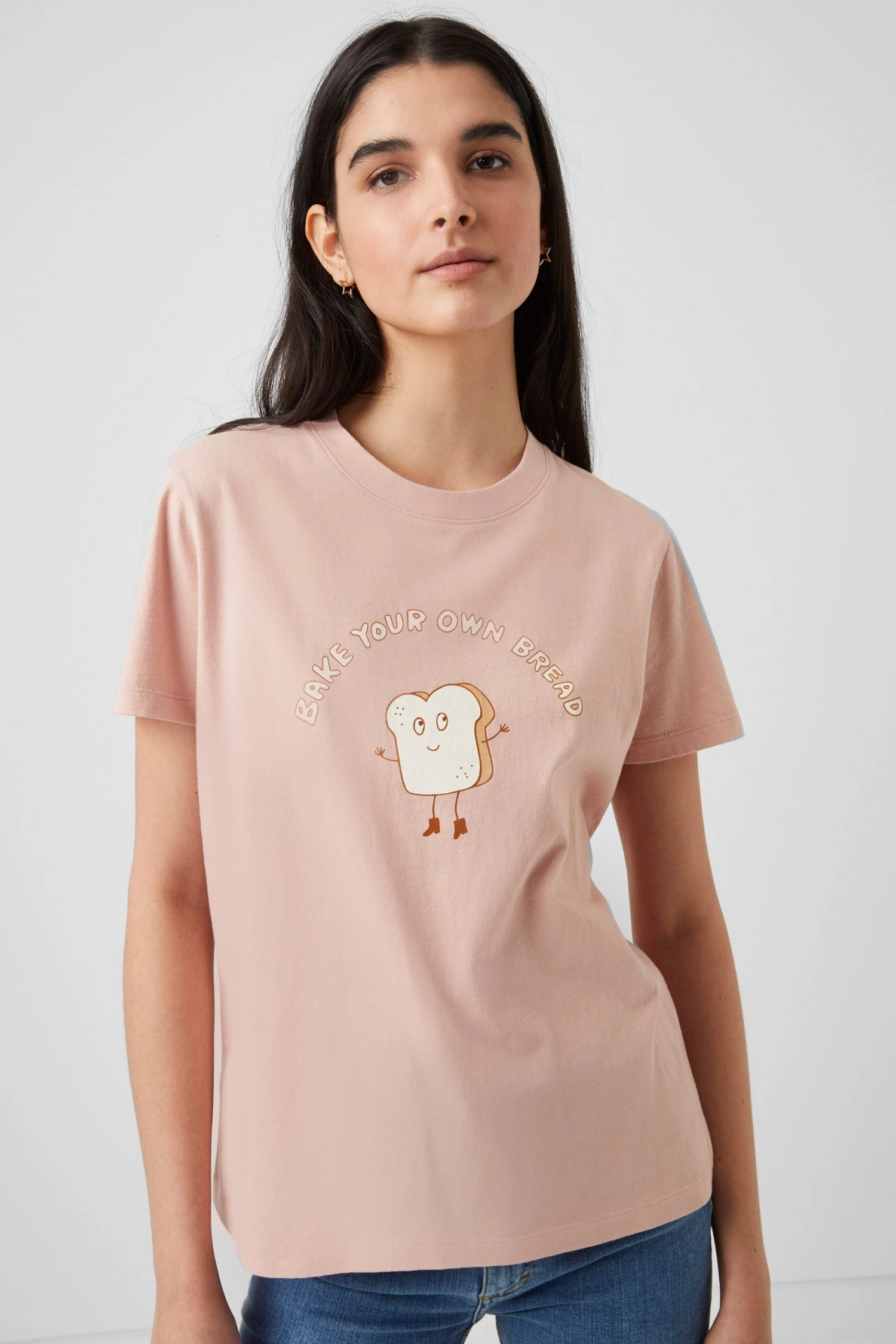 French Connection Sale Bake Your Own Bread Organic Boyfit T-Shirt 4 French Connection Sale Bake Your Own Bread Organic Boyfit T-Shirt