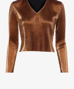 French Connection Taina Metallic Pleated Top Sale 11 French Connection Taina Metallic Pleated Top Sale