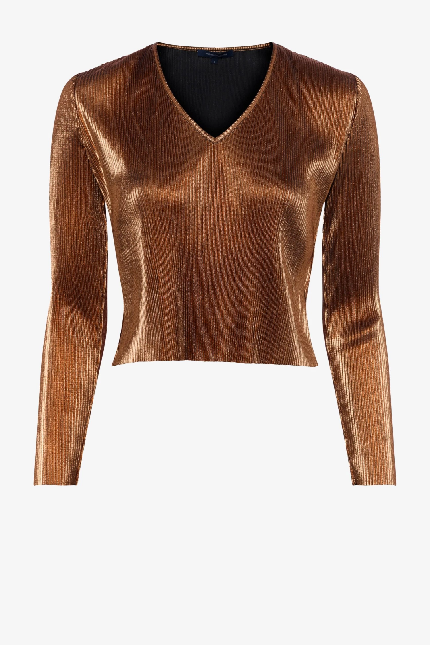 French Connection Taina Metallic Pleated Top Sale 7 French Connection Taina Metallic Pleated Top Sale