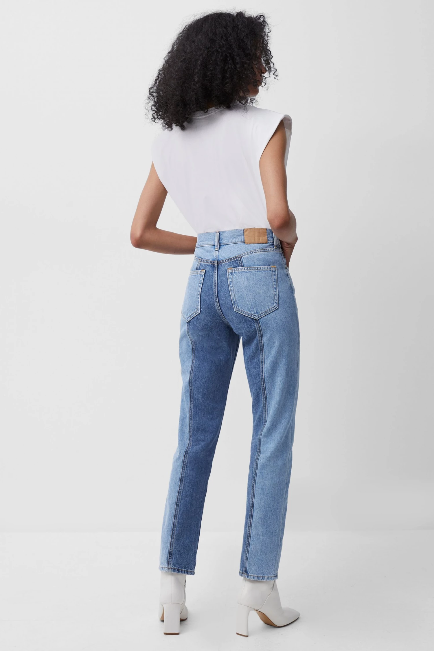 French Connection Shoulder Pad Jersey Tank Top 6 French Connection Shoulder Pad Jersey Tank Top