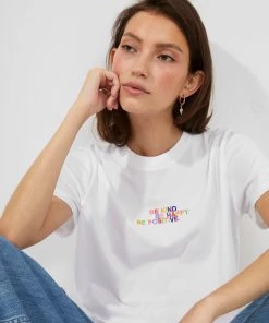 French Connection Be Kind Organic Graphic Boyfit T-Shirt