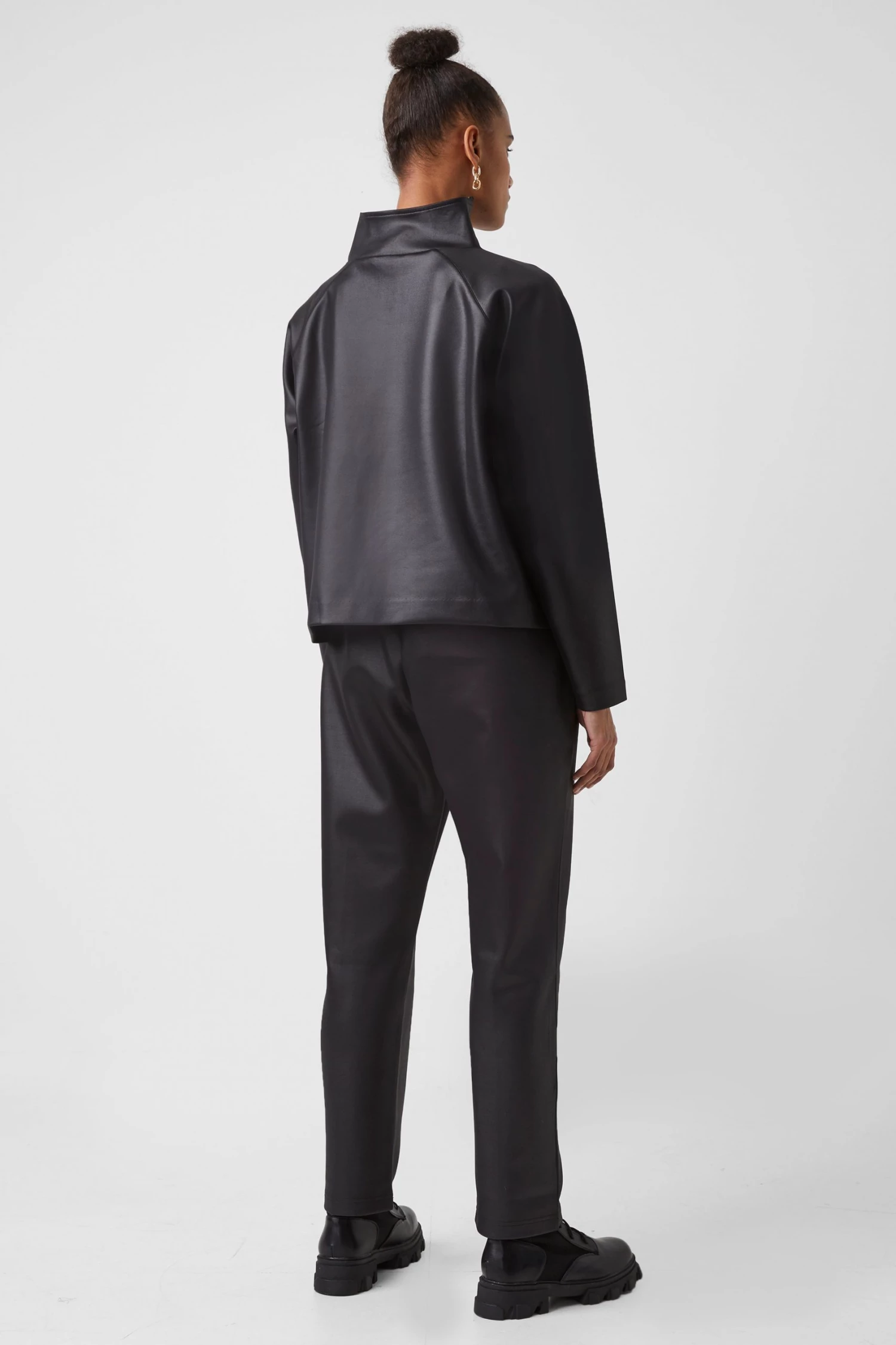 French Connection Maka Leather Look Jersey Top Sale 6 French Connection Maka Leather Look Jersey Top Sale