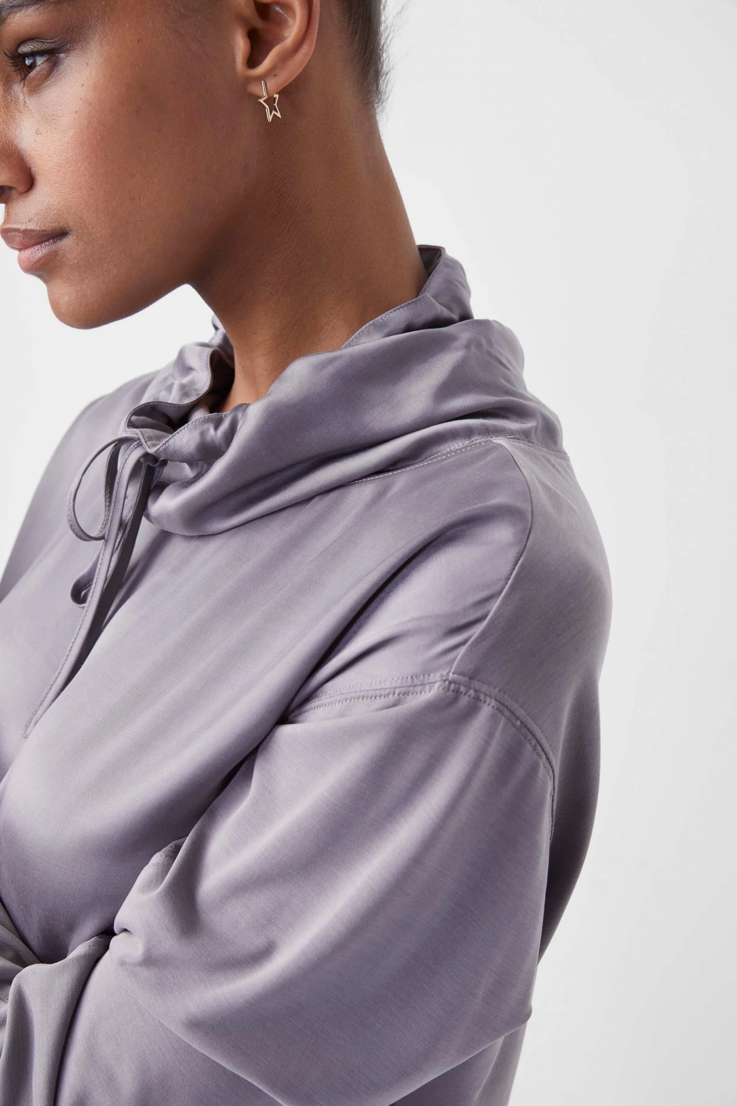 French Connection Renya Cupro Mixed Media Sweatshirt 4 French Connection Renya Cupro Mixed Media Sweatshirt