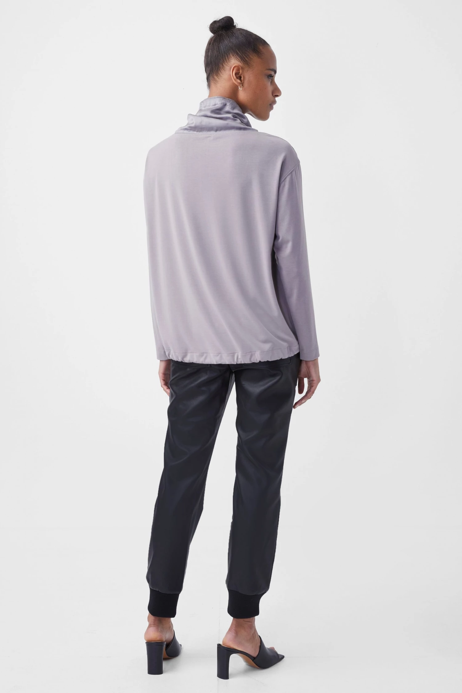 French Connection Renya Cupro Mixed Media Sweatshirt 6 French Connection Renya Cupro Mixed Media Sweatshirt