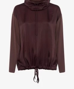 French Connection Renya Cupro Mixed Media Sweatshirt Sale