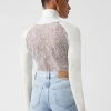 French Connection Sale Sonita Lace Jersey Sweatshirt