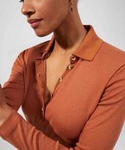 French Connection Pari Ribbed Jersey Top