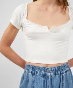 French Connection Valentina Jersey Cap-Sleeve Top Sale