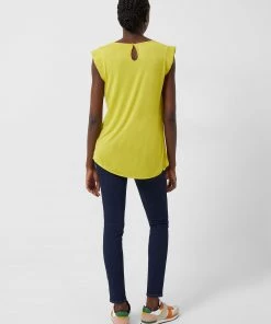 French Connection Tops Crepe Light Cap-Sleeve Top