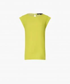 French Connection Tops Crepe Light Cap-Sleeve Top