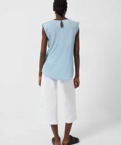 French Connection Crepe Light Cap-Sleeve Top