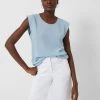 French Connection Crepe Light Cap-Sleeve Top
