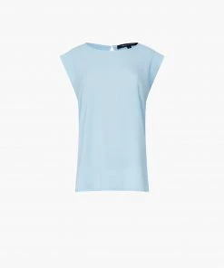 French Connection Crepe Light Cap-Sleeve Top