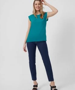 French Connection Crepe Light Cap-Sleeve Top Tops