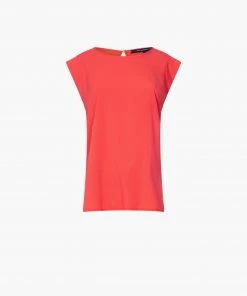 French Connection Crepe Light Cap-Sleeve Top Tops
