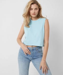 French Connection Tops Organic Peached Cotton T-Shirt