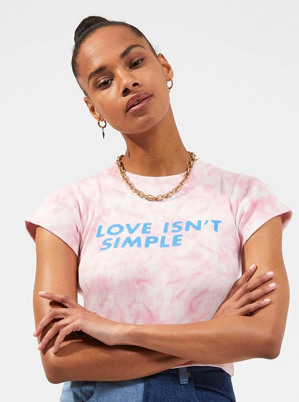 French Connection Shop Sustainable Love Isn't Simple Organic Babyfit T-Shirt 5 French Connection Shop Sustainable Love Isn't Simple Organic Babyfit T-Shirt