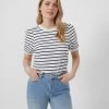 French Connection Striped Puff-Sleeved Top Tops