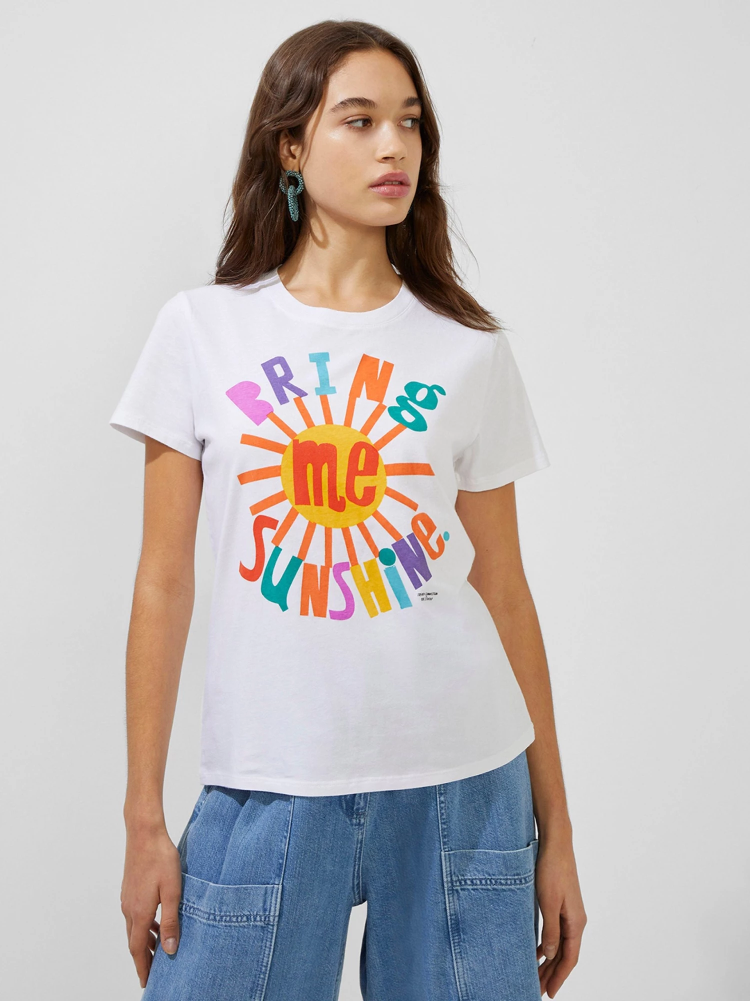 French Connection Bring Me Sunshine Organic Boyfit T-Shirt 3 French Connection Bring Me Sunshine Organic Boyfit T-Shirt
