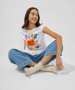 French Connection Bring Me Sunshine Organic Boyfit T-Shirt 11 French Connection Bring Me Sunshine Organic Boyfit T-Shirt