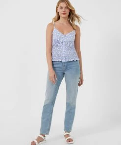 French Connection Peony-Doria Eco Strappy Top New In