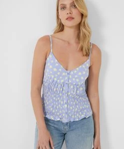 French Connection Peony-Doria Eco Strappy Top New In