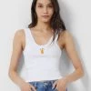 French Connection La Glace Ribbed Vest Top 1 French Connection La Glace Ribbed Vest Top