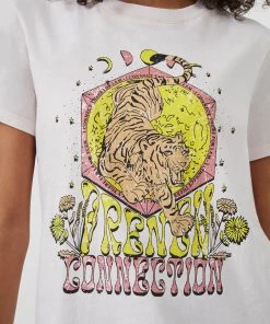 French Connection New In Tiger Organic Graphic Boyfit T-Shirt 9 French Connection New In Tiger Organic Graphic Boyfit T-Shirt