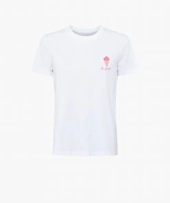 French Connection Le Sorbet Graphic Organic Boyfit T-Shirt New In