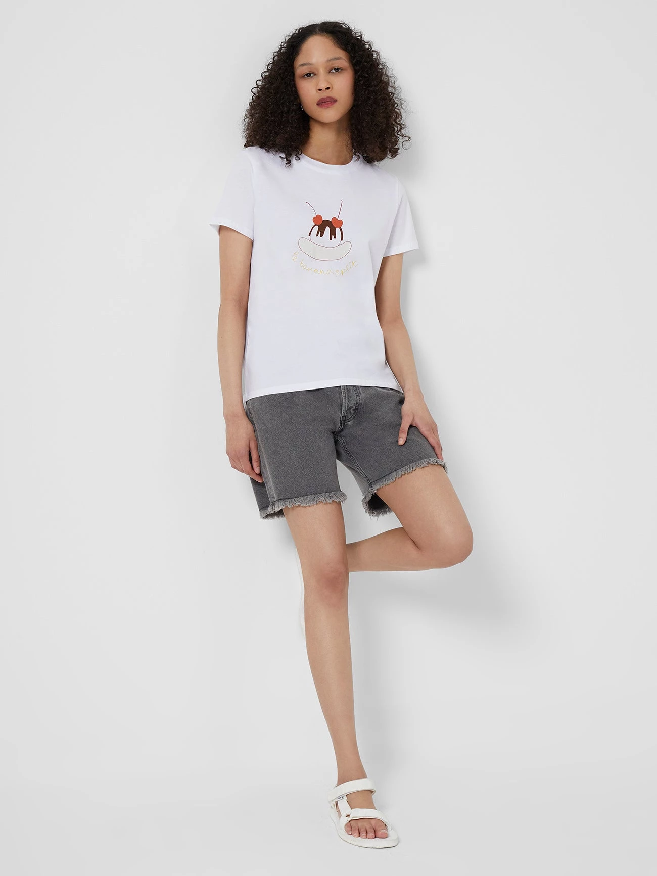 French Connection La Banana Split Graphic Organic T-Shirt New In 5 French Connection La Banana Split Graphic Organic T-Shirt New In