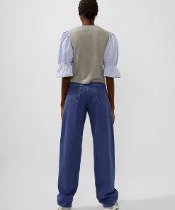 French Connection Peonia Organic Mix Media Jersey Top Sale