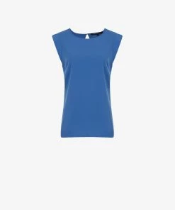 French Connection New In Crepe Light Capped Sleeve Top