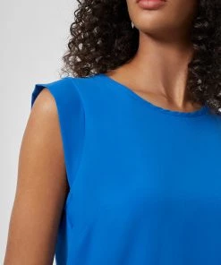 French Connection New In Crepe Light Capped Sleeve Top