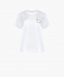 French Connection Sale Bon Voyage Embroidered Boyfit T-Shirt