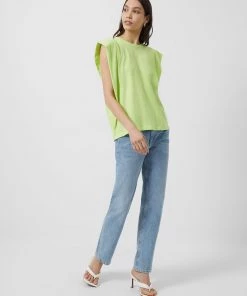 French Connection Sale Shoulder Pad Jersey Tank Top