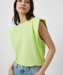 French Connection Sale Shoulder Pad Jersey Tank Top
