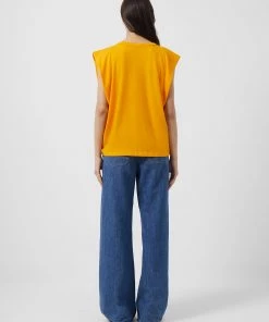 French Connection Shoulder Pad Jersey Tank Top
