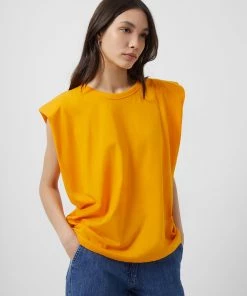 French Connection Shoulder Pad Jersey Tank Top