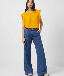 French Connection Shoulder Pad Jersey Tank Top