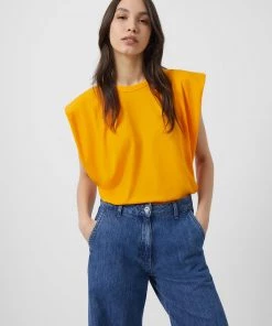 French Connection Shoulder Pad Jersey Tank Top